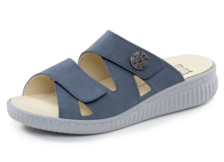 Sandaletten & Pantoletten - ELENA EDEN, bequeme Damen-Pantoletten, Weite H, mit herausnehmbarem Fußbett, in Größe 036 bis 043, in Farbe HELLROT Ansicht 4