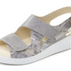 Damenmode - ELENA EDEN, bequeme Damen-Sandalen, Weite H, mit herausnehmbarem Fußbett, in Größe 036 bis 042, in Farbe WEISS-BUNT – Farbe GRAU-BEIGE – Ansicht 1