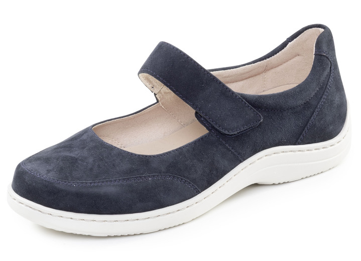 Slipper & Schnürschuhe - ELENA EDEN, bequeme Damen-Slipper, Weite H, mit herausnehmbarem Fußbett, in Größe 036 bis 042, in Farbe MARINE Ansicht 1