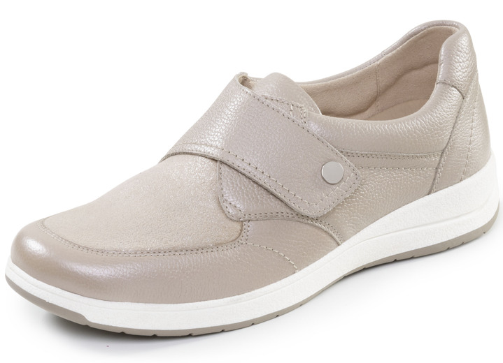 Slipper & Schnürschuhe - ELENA EDEN, komfortable Damen-Slipper, Weite K, mit herausnehmbarem Fußbett, in Größe 036 bis 042, in Farbe TAUPE Ansicht 1
