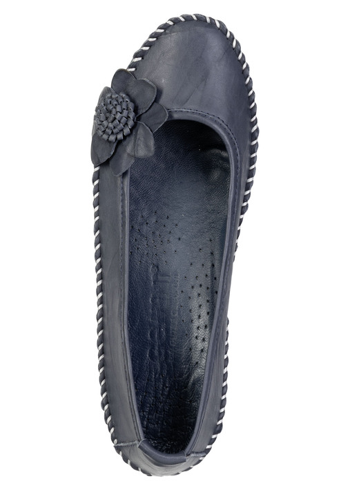 Damenmode - Gemini, schicke Damen-Ballerinas, Weite G, mit herausnehmbarem Fußbett, in Größe 035 bis 041, in Farbe WEISS Ansicht 5