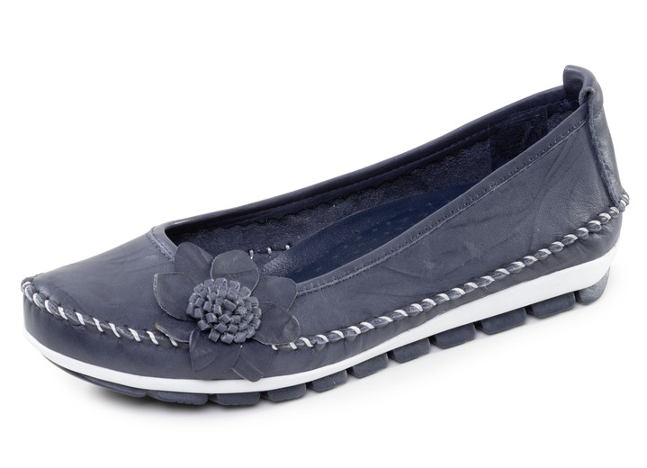 Pumps & Ballerina - Gemini, schicke Damen-Ballerinas, Weite G, mit herausnehmbarem Fußbett, in Größe 035 bis 041, in Farbe WEISS Ansicht 4