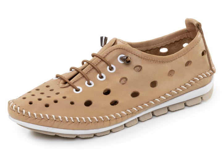 Slipper & Schnürschuhe - ELENA EDEN, sommerliche Damen-Slipper, Weite G, mit herausnehmbarem Fußbett, in Größe 036 bis 041, in Farbe JEANSBLAU Ansicht 10