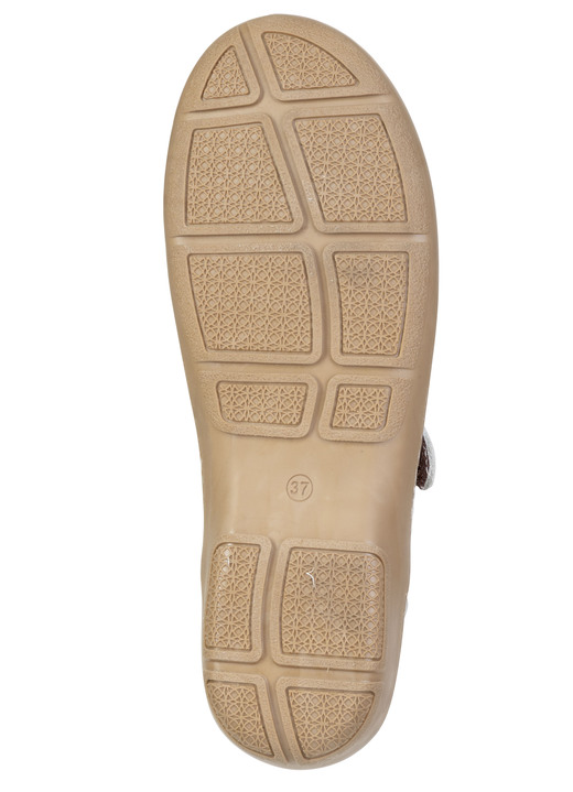 Slipper & Schnürschuhe - ELENA EDEN, sommerliche Damen-Slipper, Weite G, mit herausnehmbarem Fußbett, in Größe 036 bis 042, in Farbe HELLBEIGE Ansicht 3