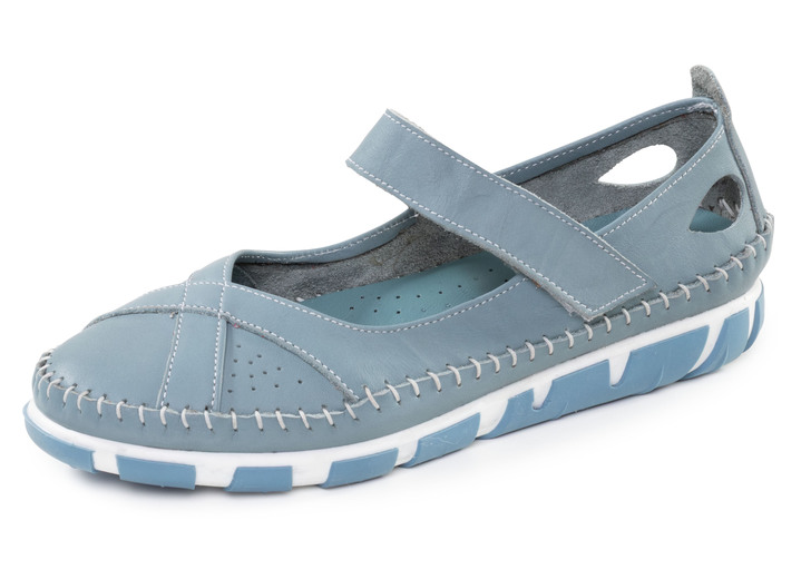 Slipper & Schnürschuhe - Gemini, bequeme Damen-Slipper, Weite G, mit herausnehmbarem Fußbett, in Größe 036 bis 042, in Farbe JEANS Ansicht 1