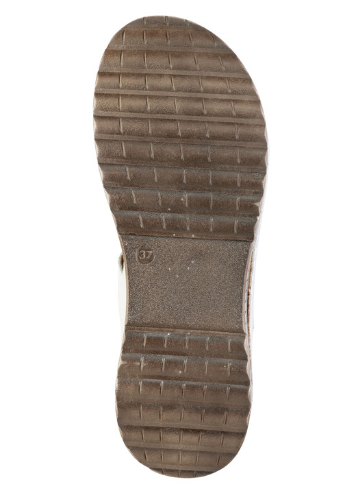 Damenmode - Gemini, klassische Damen-Sandalen, Weite G, aus Leder, in Größe 036 bis 042, in Farbe WEISS Ansicht 3