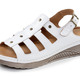 Damenmode - Gemini, klassische Damen-Sandalen, Weite G, aus Leder, in Größe 036 bis 042, in Farbe WEISS – Farbe WEISS – Ansicht 1