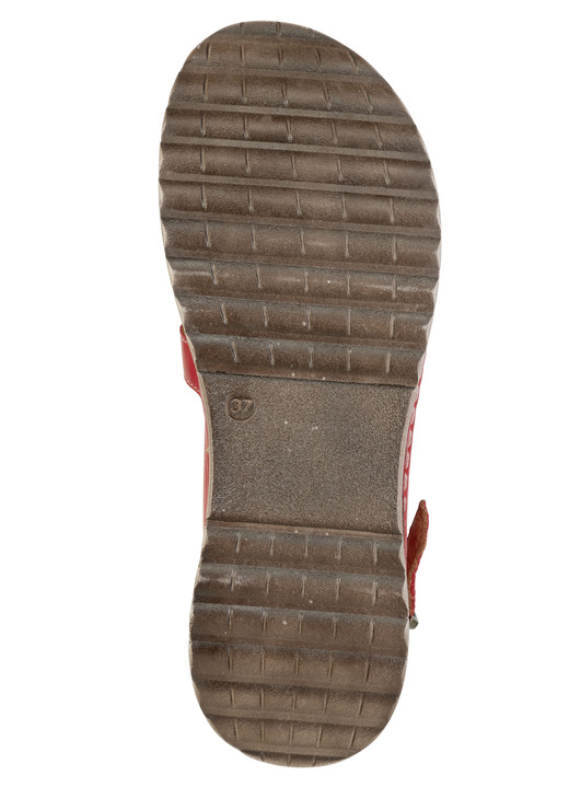 Damenmode - Gemini, klassische Damen-Sandalen, Weite G, aus Leder, in Größe 036 bis 042, in Farbe WEISS Ansicht 6