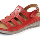 Damenmode - Gemini, klassische Damen-Sandalen, Weite G, aus Leder, in Größe 036 bis 042, in Farbe WEISS – Farbe ROT – Ansicht 1
