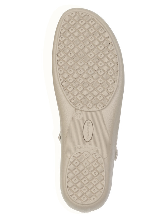 Sandaletten & Pantoletten - ELENA EDEN, bequeme Damen-Sandalen, Weite H, mit Klettspange, in Größe 036 bis 042, in Farbe BEIGE-BRAUN Ansicht 3