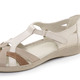 Sandaletten & Pantoletten - ELENA EDEN, bequeme Damen-Sandalen, Weite H, mit Klettspange, in Größe 036 bis 042, in Farbe KHAKI-BRAUN – Farbe BEIGE-BRAUN – Ansicht 1