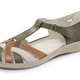 Sandaletten & Pantoletten - ELENA EDEN, bequeme Damen-Sandalen, Weite H, mit Klettspange, in Größe 036 bis 042, in Farbe KHAKI-BRAUN – Farbe KHAKI-BRAUN – Ansicht 1