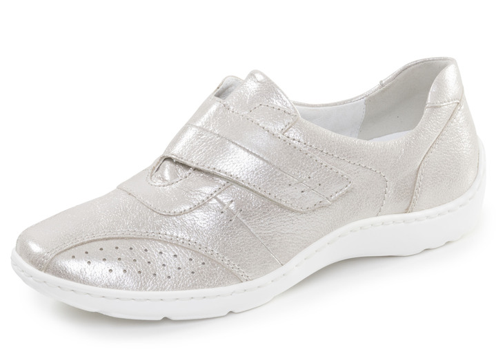 Slipper & Schnürschuhe - Waldläufer, bequeme Damen-Slipper, Weite H, mit herausnehmbarem Fußbett, in Größe 4 bis 8 1/2, in Farbe NATURWEISS Ansicht 8