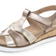 Sandaletten & Pantoletten - ELENA EDEN, bequeme Damen-Sandalen, Weite H, mit herausnehmbarem Fußbett, in Größe 035 bis 041, in Farbe WEISS – Farbe BRONZE-GOLD – Ansicht 1