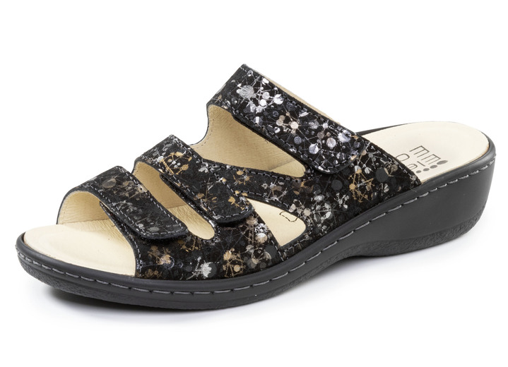 Sandaletten & Pantoletten - ELENA EDEN, bequeme Damen-Pantoletten, Weite H, mit herausnehmbarem Fußbett, in Größe 036 bis 043, in Farbe ECRU-ROSÉ Ansicht 4