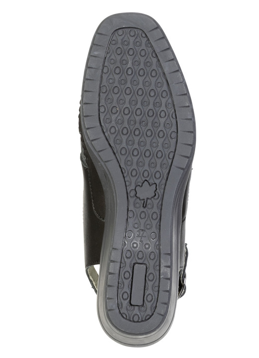 Sandaletten & Pantoletten - ELENA EDEN, schicke Damen-Sandalen, Weite G, mit Gummizug, in Größe 036 bis 042, in Farbe ECRU-SILBER Ansicht 6