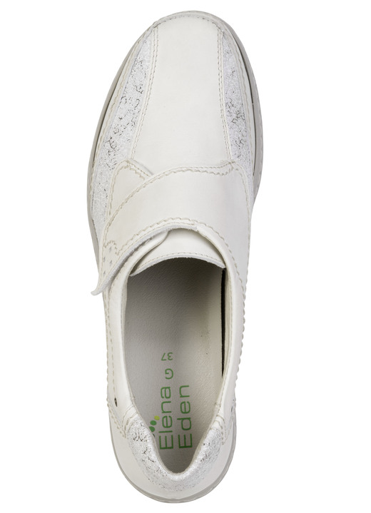 Slipper & Schnürschuhe - ELENA EDEN, komfortable Damen-Slipper, Weite G, mit herausnehmbarem Fußbett, in Größe 036 bis 042, in Farbe ECRU-SILBER Ansicht 2