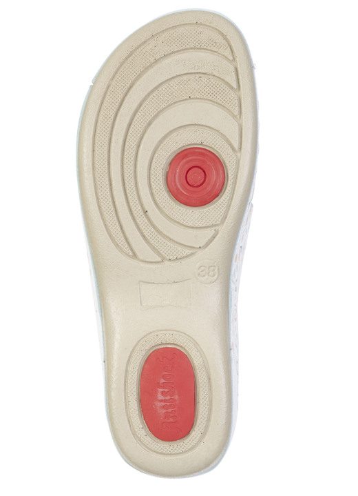 Sandaletten & Pantoletten - ELENA EDEN, klassische Damen-Pantoletten, Weite G, mit Klettverschluss, in Größe 036 bis 042, in Farbe WEISS Ansicht 3