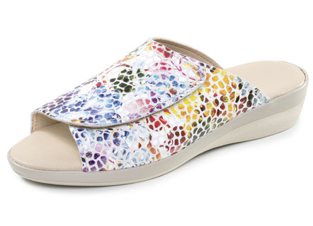 Bequeme Damen-Pantoletten, Weite G, mit Klettverschluss