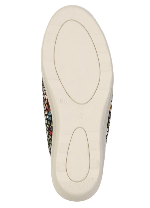 Sandaletten & Pantoletten - Bequeme Damen-Pantoletten, Weite G, mit Klettverschluss, in Größe 036 bis 041, in Farbe WEISS-BUNT Ansicht 6