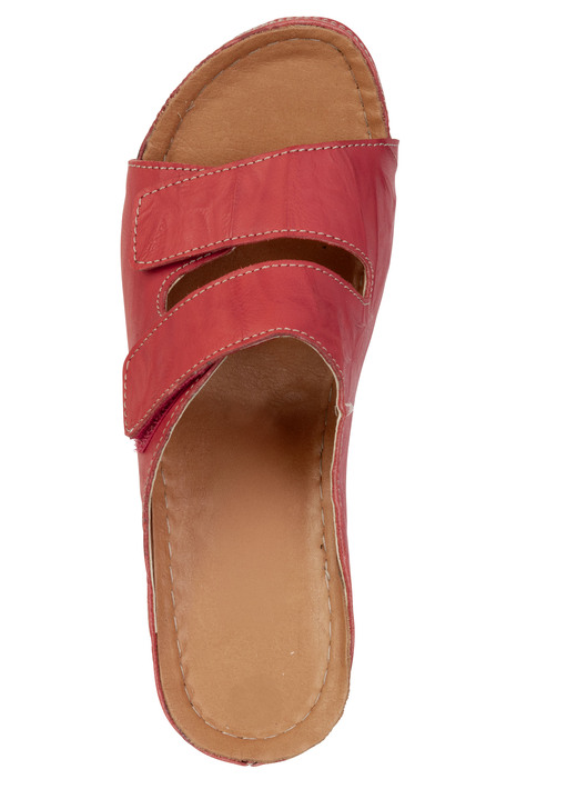 Damenmode - Bequeme Damen-Pantoletten, Weite G, mit Klettverschluss, in Größe 036 bis 042, in Farbe WEISS Ansicht 8