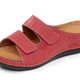 Damenmode - Bequeme Damen-Pantoletten, Weite G, mit Klettverschluss, in Größe 036 bis 042, in Farbe WEISS – Farbe ROT – Ansicht 1