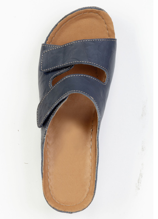 Damenmode - Bequeme Damen-Pantoletten, Weite G, mit Klettverschluss, in Größe 036 bis 042, in Farbe WEISS Ansicht 11