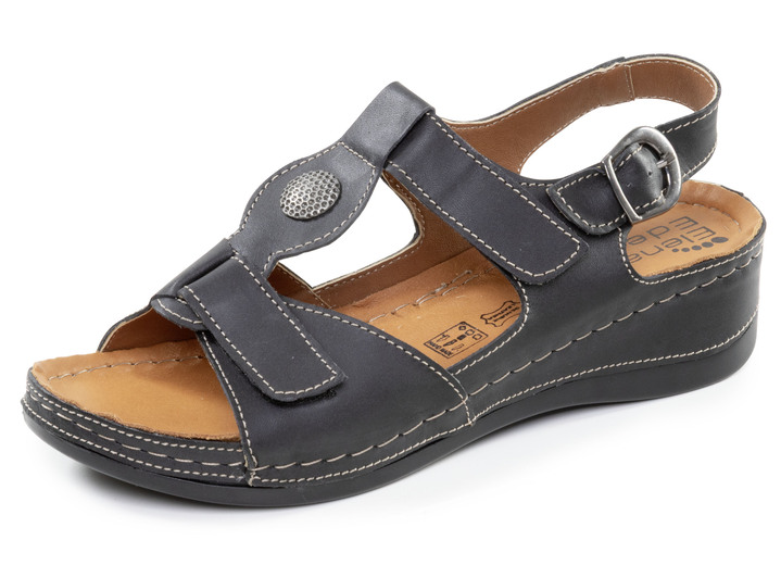 Sandaletten & Pantoletten - ELENA EDEN, bequeme Damen-Sandalen, Weite G, mit Klettverschluss, in Größe 036 bis 042, in Farbe WEISS Ansicht 4