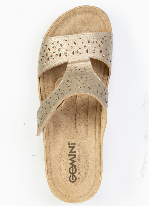 Sandaletten & Pantoletten - Gemini, bequeme Damen-Pantoletten, Weite G, mit Klettverschluss, in Größe 036 bis 042, in Farbe WEISS Ansicht 5