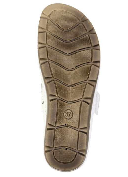 Sandaletten & Pantoletten - Gemini, bequeme Damen-Pantoletten, Weite G, mit Klettverschluss, in Größe 036 bis 042, in Farbe ALTGOLD Ansicht 6