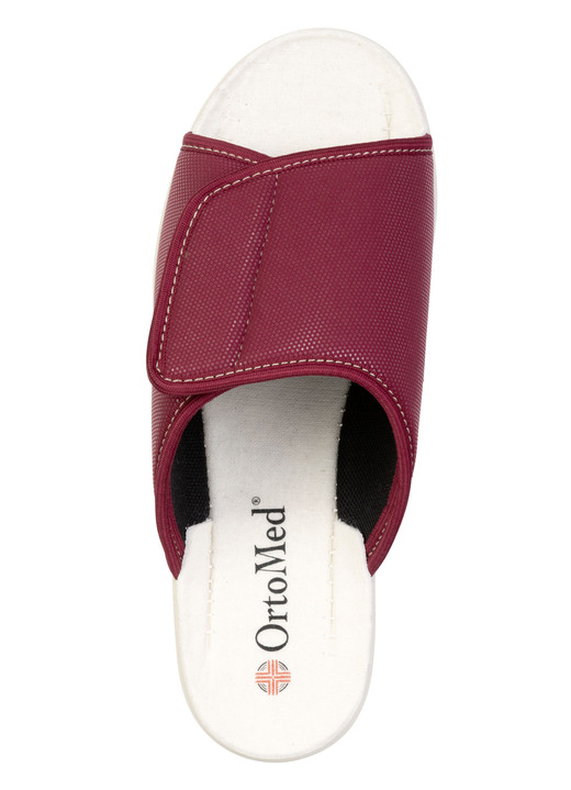 Hausschuhe - Bequeme Damen-Hausschuhe, Weite H, mit Klettverschluss, in Größe 036 bis 042, in Farbe MARINE Ansicht 5