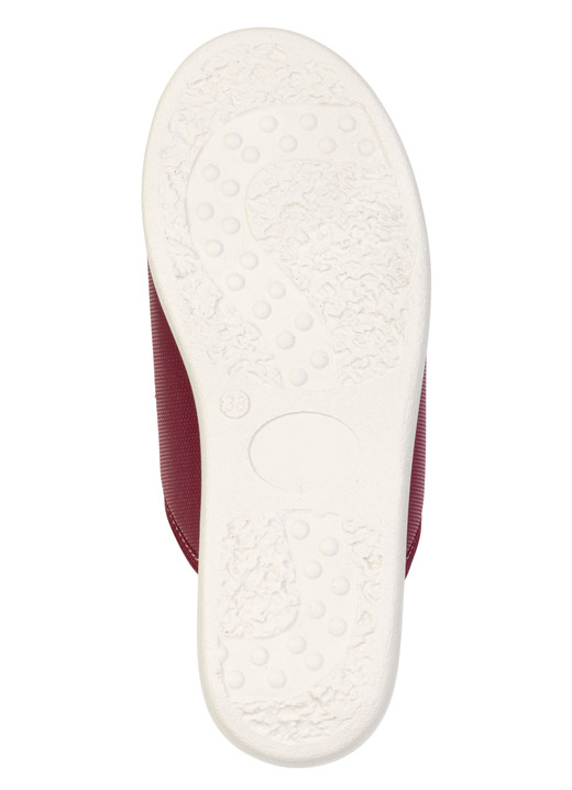 Damenmode - Bequeme Damen-Hausschuhe, Weite H, mit Klettverschluss, in Größe 036 bis 042, in Farbe BORDEAUX Ansicht 3