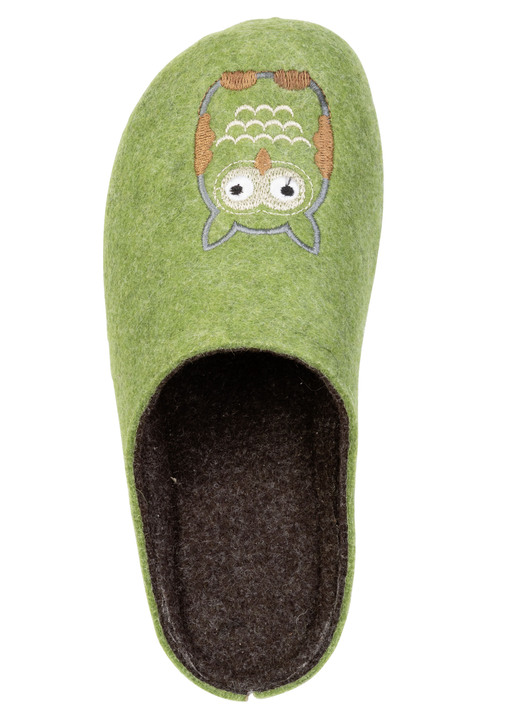 Hausschuhe - Klassische Damen-Hausschuhe, aus Filzmaterial, in Größe 036 bis 042, in Farbe JEANS Ansicht 10