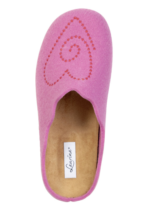 Hausschuhe - Laurina, klassische Damen-Hausschuhe, mit herausnehmbarem Fußbett, in Größe 035 bis 041, in Farbe PINK Ansicht 2