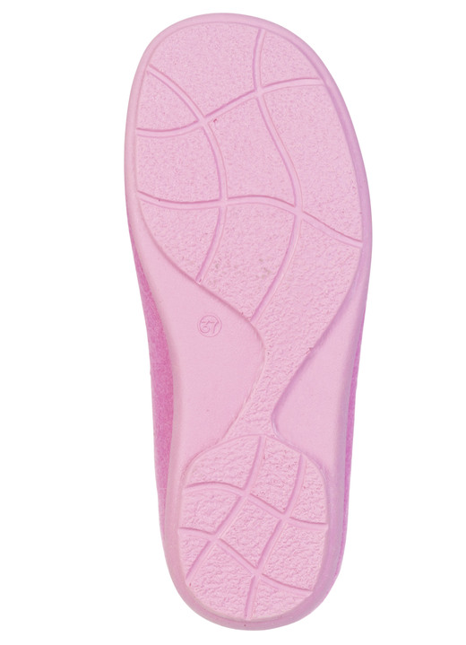 Hausschuhe - Laurina, klassische Damen-Hausschuhe, mit herausnehmbarem Fußbett, in Größe 035 bis 041, in Farbe PINK Ansicht 3