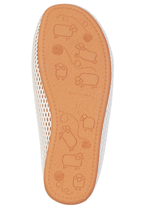 Hausschuhe - Bequeme Damen-Hausschuhe, Weite H, mit herausnehmbarem Fußbett, in Größe 036 bis 042, in Farbe JEANS Ansicht 6