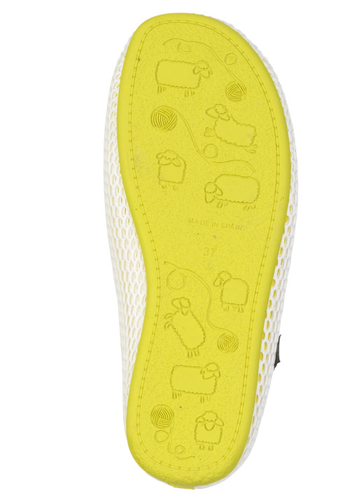 Hausschuhe - Bequeme Damen-Hausschuhe, Weite H, mit herausnehmbarem Fußbett, in Größe 036 bis 042, in Farbe JEANS Ansicht 9