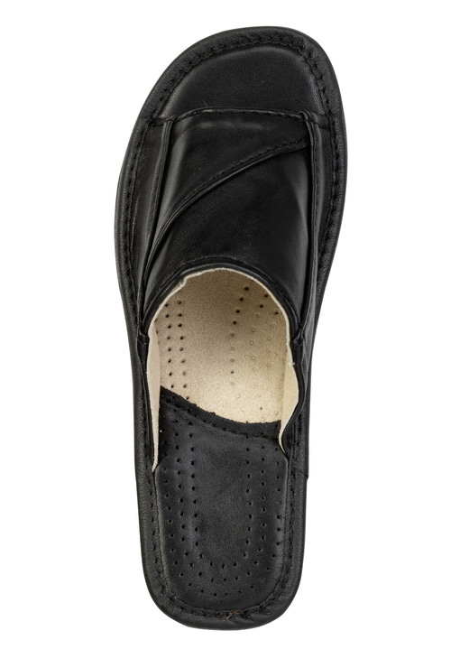 Sandaletten & Pantoletten - Klassische Damen-Pantoletten, aus Leder, in Größe 036 bis 042, in Farbe CREME Ansicht 5