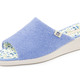Hausschuhe - Klassische Damen-Hausschuhe, aus Textilmaterial, in Größe 035 bis 041, in Farbe HIMMELBLAU – Farbe HIMMELBLAU – Ansicht 1