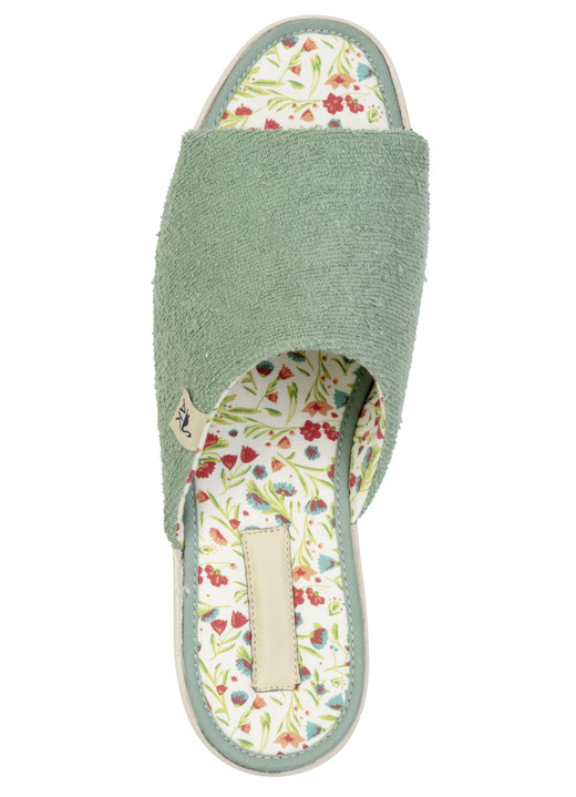 Hausschuhe - Klassische Damen-Hausschuhe, aus Textilmaterial, in Größe 035 bis 041, in Farbe HIMMELBLAU Ansicht 7