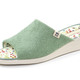 Hausschuhe - Klassische Damen-Hausschuhe, aus Textilmaterial, in Größe 035 bis 041, in Farbe HIMMELBLAU – Farbe JADEGRÜN – Ansicht 1