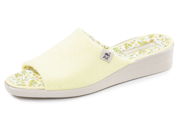 Hausschuhe - Klassische Damen-Hausschuhe, aus Textilmaterial, in Größe 035 bis 041, in Farbe HIMMELBLAU Ansicht 9