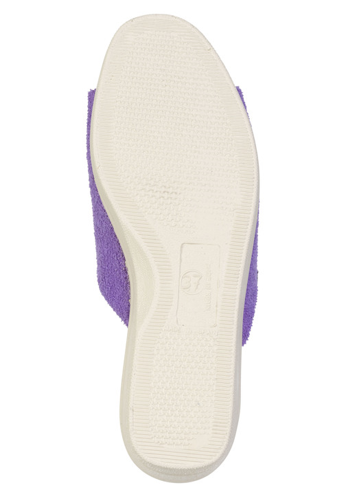 Hausschuhe - Klassische Damen-Hausschuhe, aus Textilmaterial, in Größe 035 bis 041, in Farbe HIMMELBLAU Ansicht 14