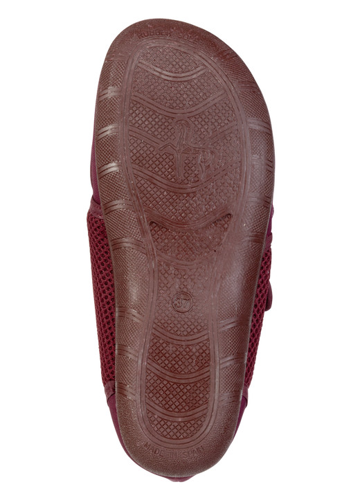 Hausschuhe - Bequeme Damen-Klettschuhe, Weite H, aus Mesh und Textilmaterial, in Größe 036 bis 042, in Farbe SAND Ansicht 6