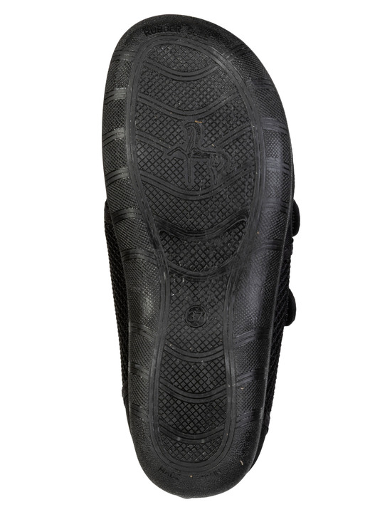 Hausschuhe - Bequeme Damen-Klettschuhe, Weite H, aus Mesh und Textilmaterial, in Größe 036 bis 042, in Farbe SAND Ansicht 9