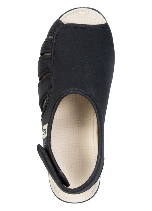 Sandaletten & Pantoletten - Bequeme Damen-Sandalen, Weite H, mit angenehmer Polsterung, in Größe 036 bis 042, in Farbe SCHWARZ Ansicht 2