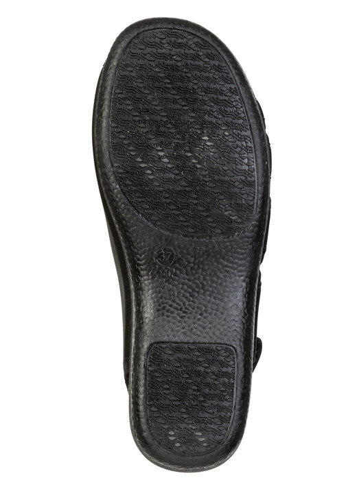 Sandaletten & Pantoletten - Bequeme Damen-Sandalen, Weite H, mit angenehmer Polsterung, in Größe 036 bis 042, in Farbe SCHWARZ Ansicht 3