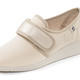 Hausschuhe - Bequeme Damen-Klettschuhe, aus angenehm gepolstertem Textilmaterial, in Größe 036 bis 042, in Farbe BEIGE – Farbe BEIGE – Ansicht 1