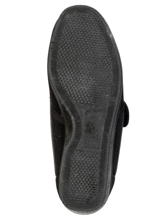 Hausschuhe - Bequeme Damen-Klettschuhe, aus angenehm gepolstertem Textilmaterial, in Größe 036 bis 042, in Farbe BEIGE Ansicht 6