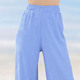 Strandkleider - Laurina Set: Bluse + Hose, in Größe 036 bis 054, in Farbe BLAU – Farbe BLAU – Ansicht 2